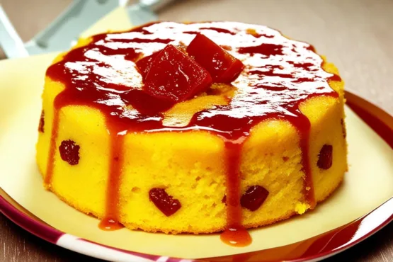 Bolo de fubá com goiabada