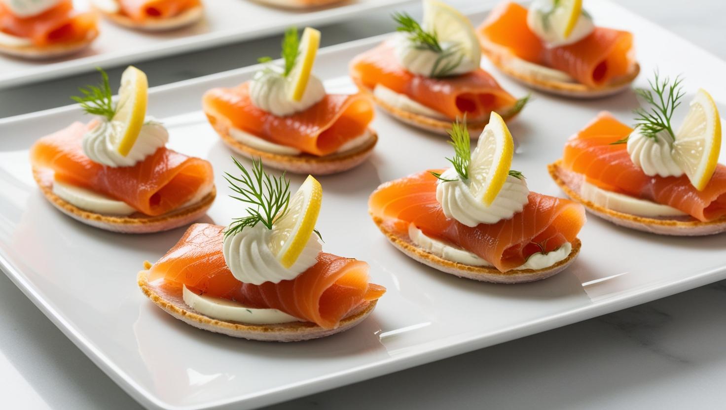 Canapés de Salmão Defumado
