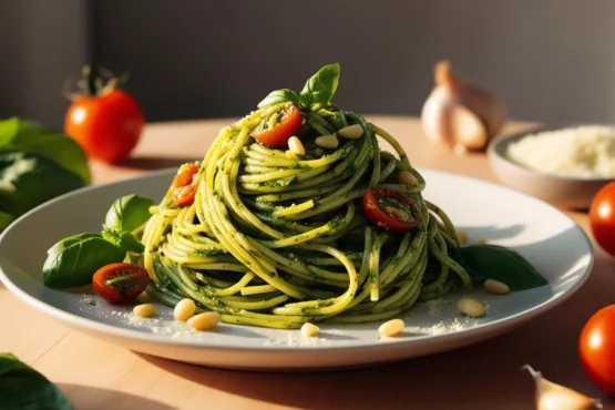 Espaguete ao Pesto Vegano