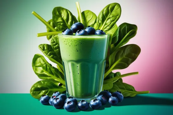 Smoothie de Mirtilo com Espinafre