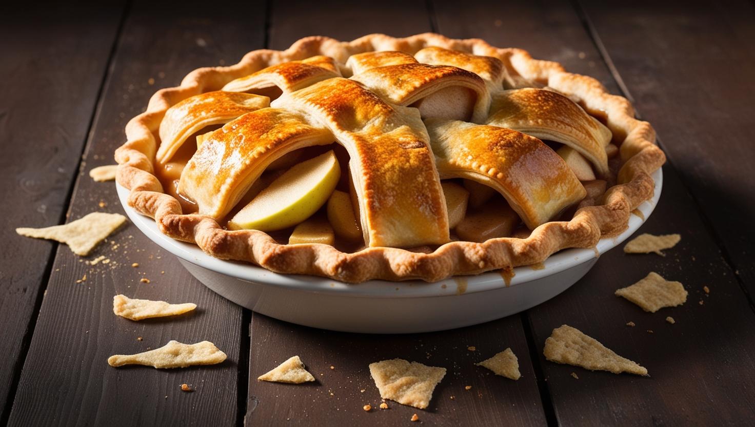 Torta de maçã com massa folhada fácil