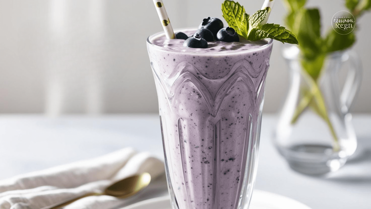 Smoothie de Blueberry com Aveia