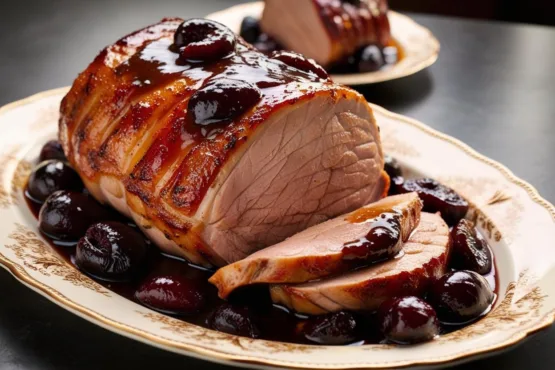 Lombo de Porco ao Molho de Ameixa