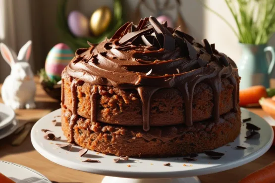 Bolo de Cenoura com Cobertura de Chocolate