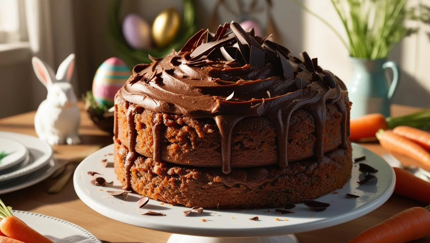 Bolo de Cenoura com Cobertura de Chocolate