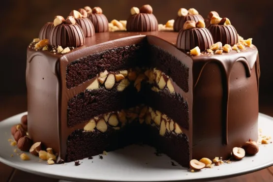 Bolo de Chocolate com Avelãs Receita Ferrero Rocher