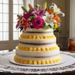 Bolo de Dia das Mães com Decoração de Flores
