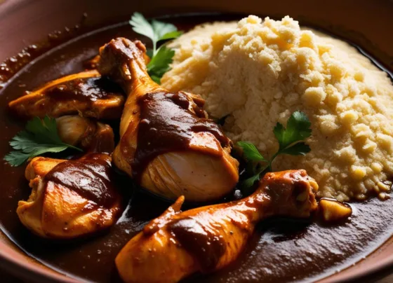 Galinha ao Molho Pardo com Angu Receita Mineira Tradicional