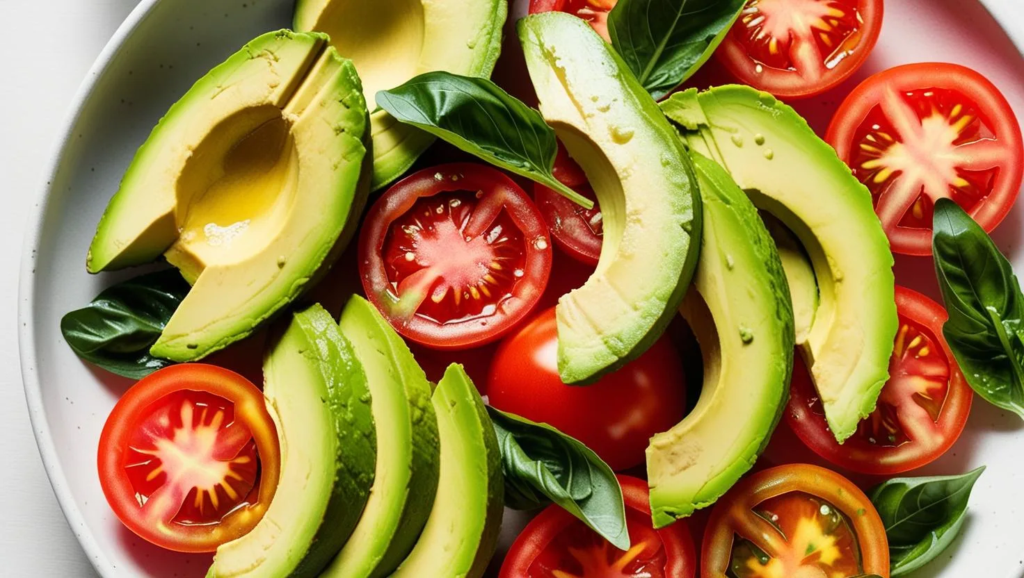 Salada de Abacate com Tomate Fresca e Vegana