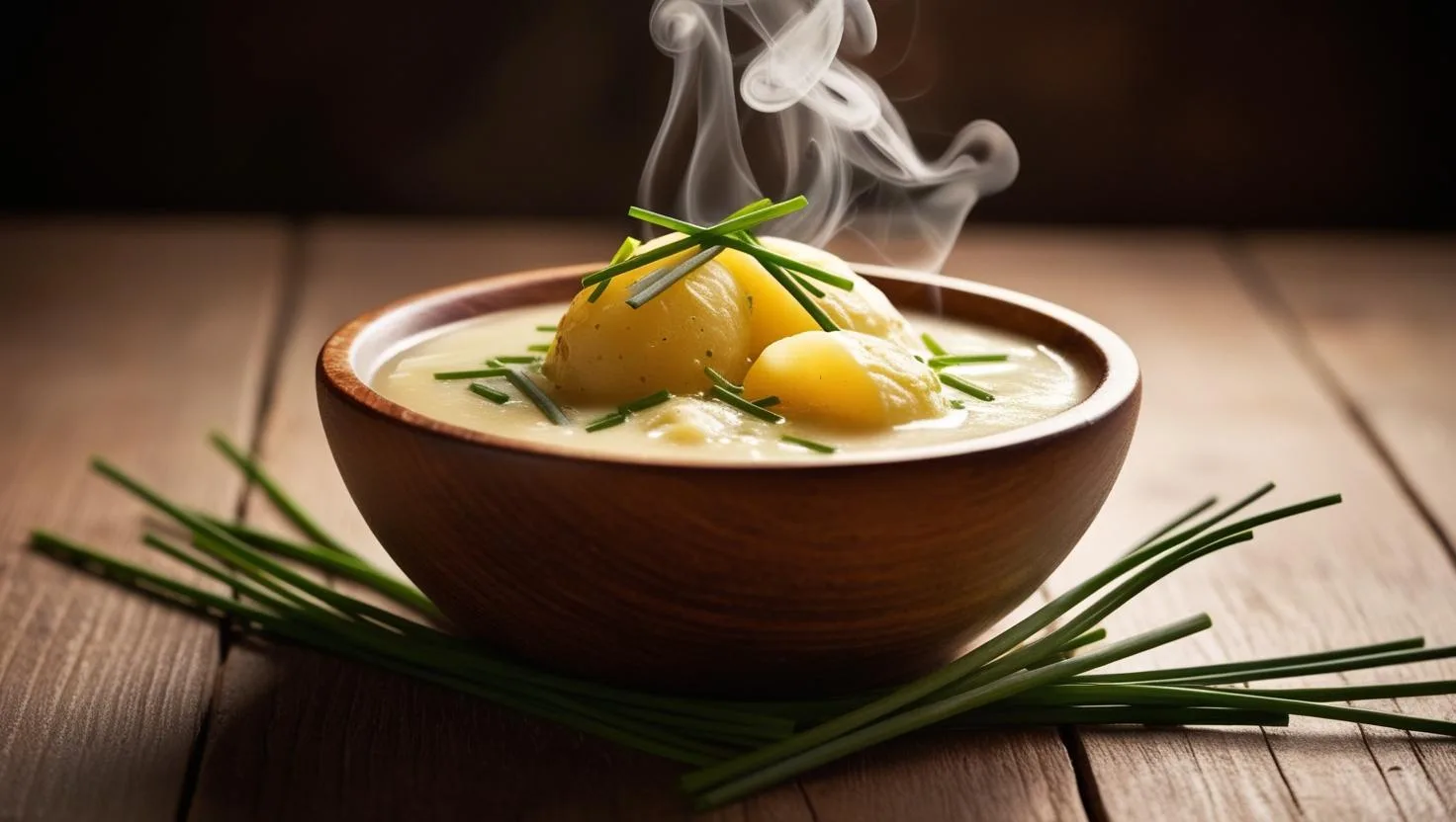 Sopa Batata com Cebolinha Cremosa e Vegana