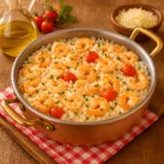 Arroz Cremoso com Camarão Receita Deliciosa e Fácil