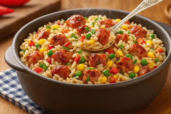 Arroz de Calabresa Receita Saborosa e Prática