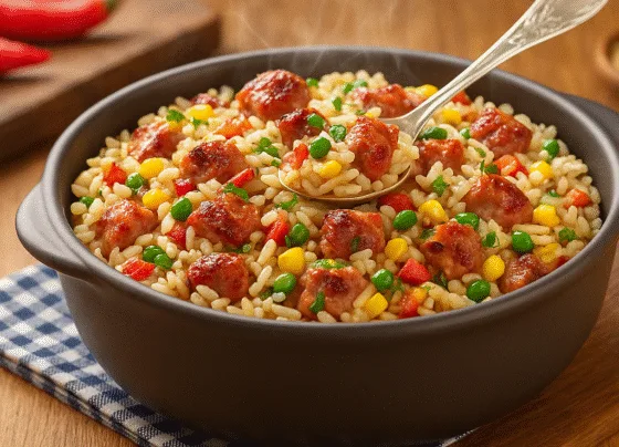 Arroz de Calabresa Receita Saborosa e Prática