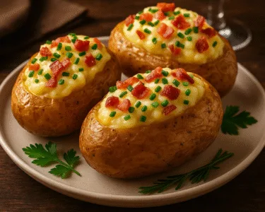 Batata Recheada Cremosa e Fácil