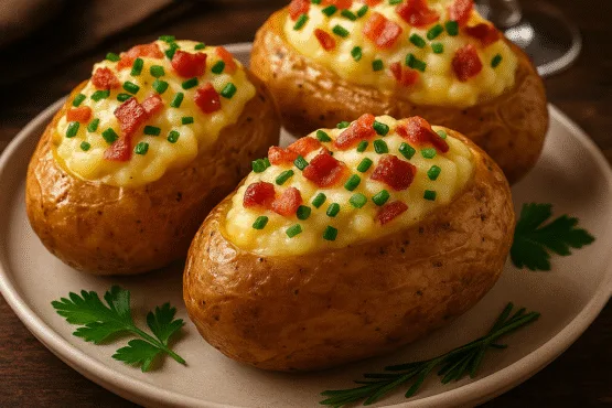 Batata Recheada Cremosa e Fácil