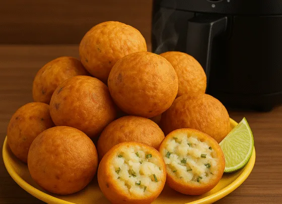 Bolinho de Bacalhau na Airfryer Crocante por Fora e Macio por Dentro