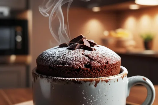 Bolo de Caneca Fit Chocolate Saudável em 5 Min