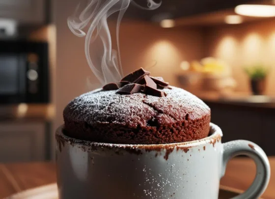 Bolo de Caneca Fit Chocolate Saudável em 5 Min
