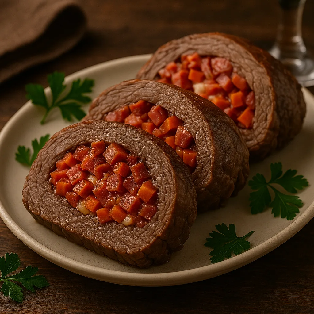 Carne Assada Recheada com Bacon Suculenta