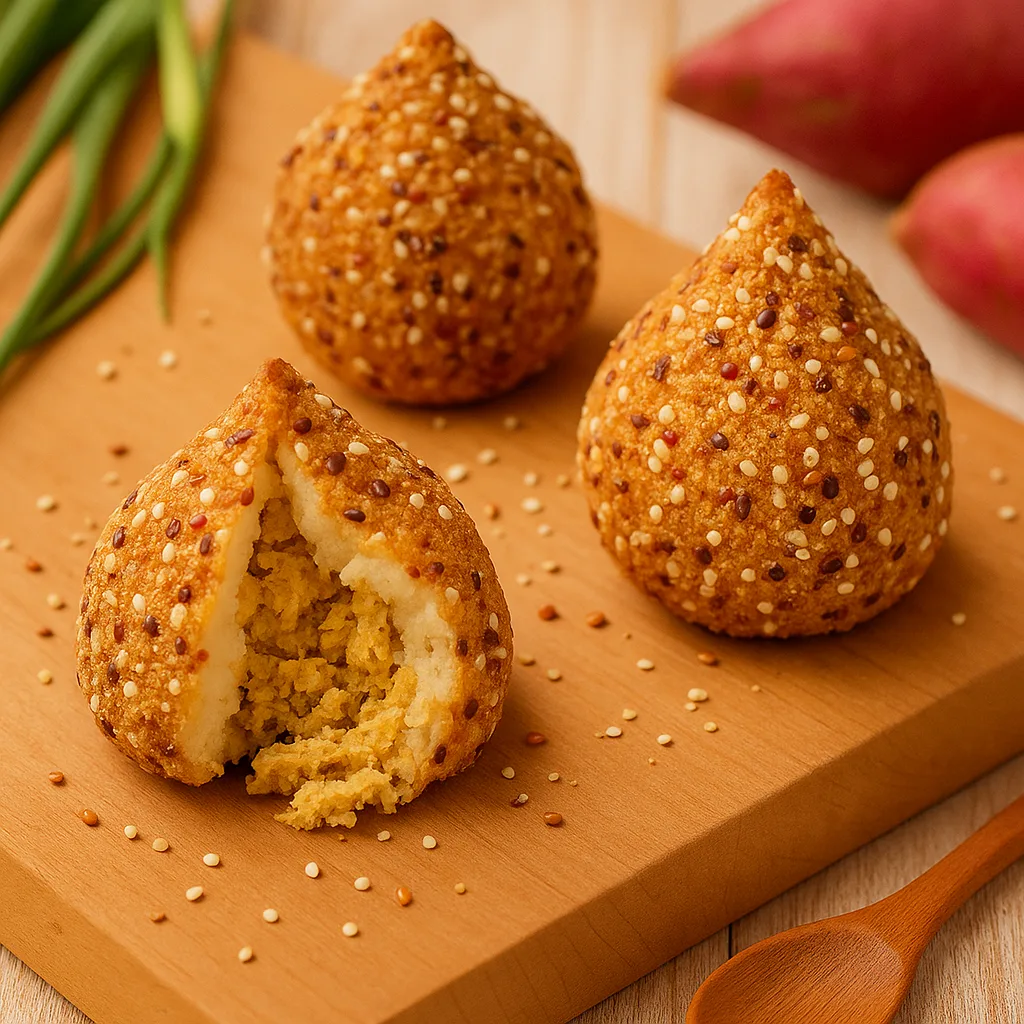 Coxinha de Batata Doce Fit: Crocante e Saudável