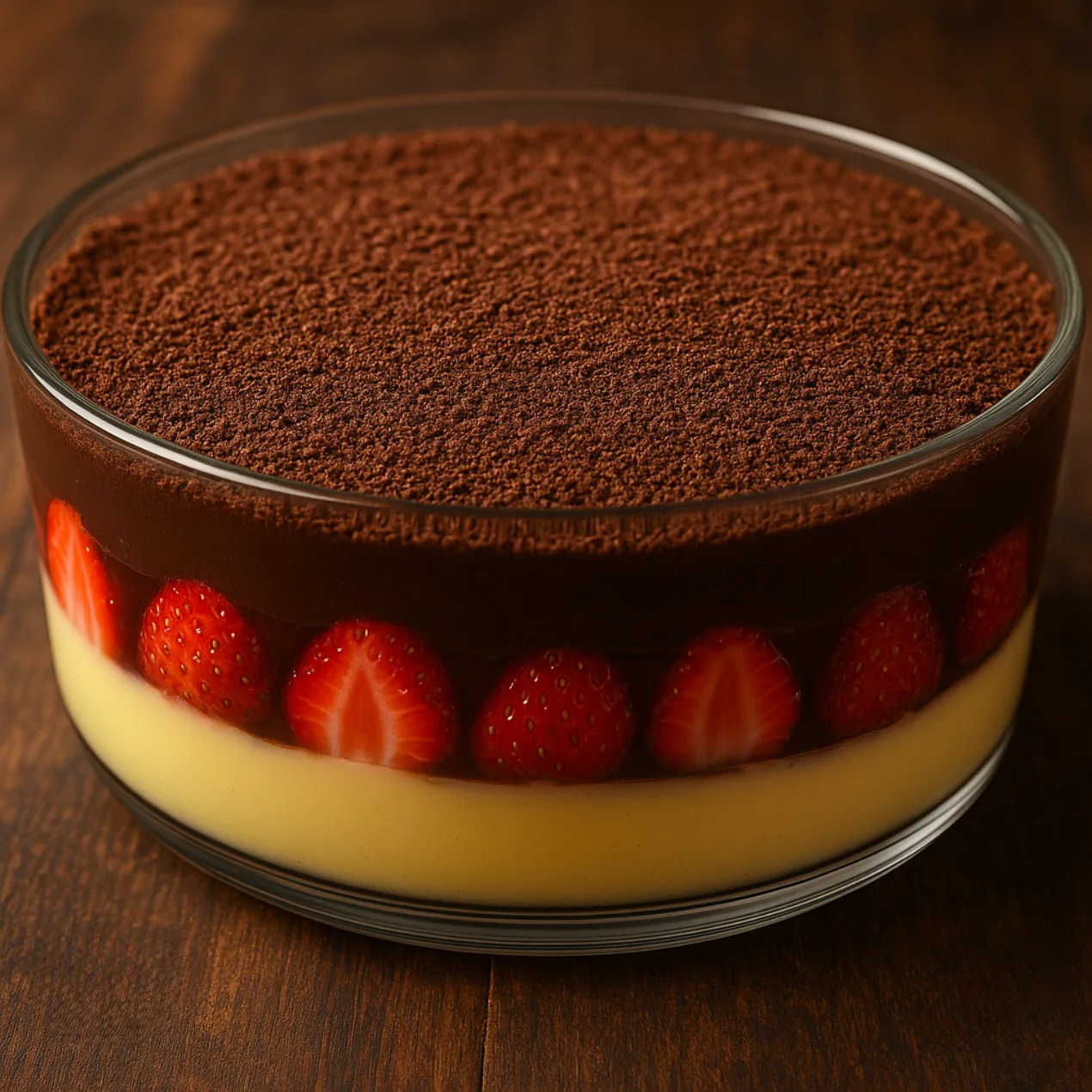Escondidinho de Chocolate com Morangos Frescos: Sobremesa Deliciosa