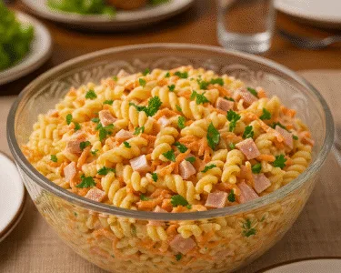Macarronese Cremoso com Queijo e Presunto Receita Simples