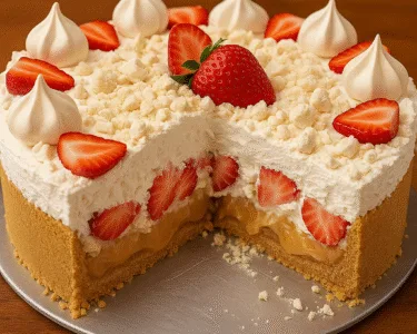 Morangoffe Cremoso com Doce de Leite e Morangos Frescos