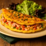 Omelete com Queijo e Presunto Saboroso e Prático!