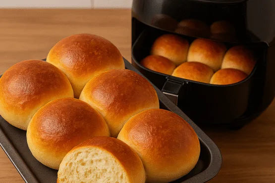 Pãezinhos Dourados e Airfryer Moderno