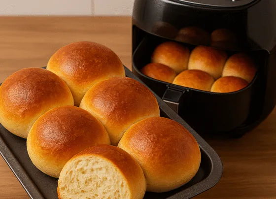 Pãezinhos Dourados e Airfryer Moderno