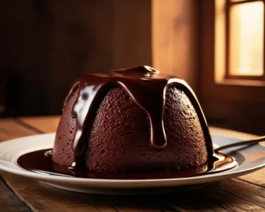 Pudim de Chocolate com Calda Brilhante Receita fácil