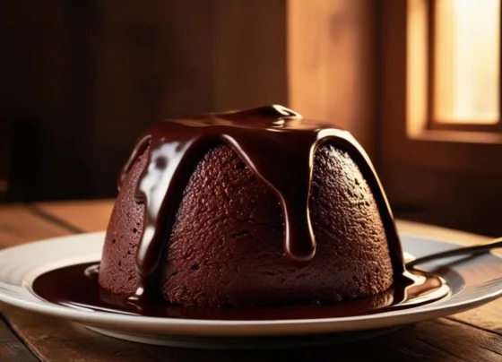 Pudim de Chocolate com Calda Brilhante Receita fácil