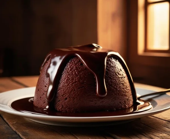 Pudim de Chocolate com Calda Brilhante Receita fácil