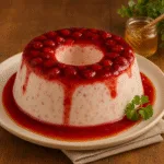 Pudim de Iogurte com Frutas Vermelhas e Mel