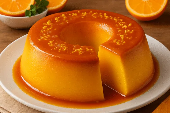 Pudim de Laranja com Raspas Frescas