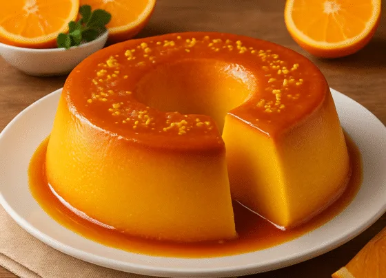 Pudim de Laranja com Raspas Frescas