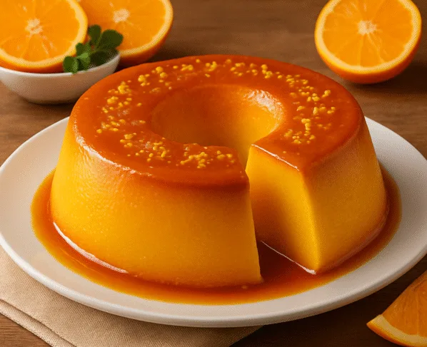 Pudim de Laranja com Raspas Frescas