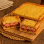 Sanduíche de cachorro quente assado