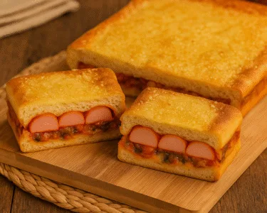 Sanduíche de cachorro quente assado