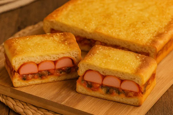 Sanduíche de cachorro quente assado