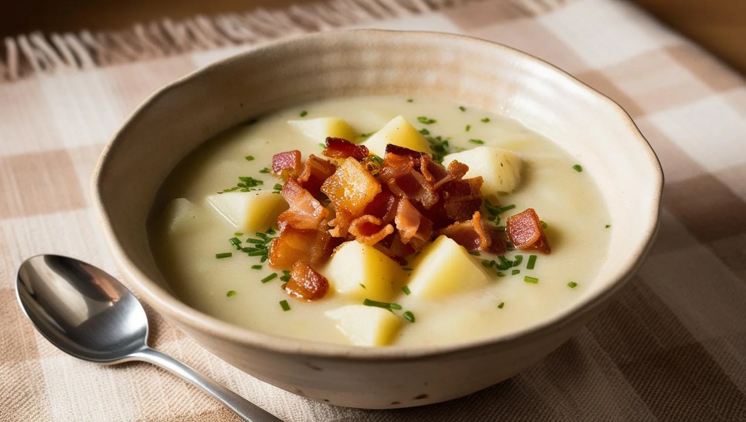 Sopa Cremosa de Batata com Bacon Crocante: Receita Confortante