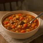 Sopa de Carne com Legumes e Macarrão Preparo Rápido e Reconfortante