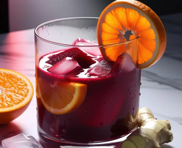Suco de Beterraba com Laranja e Gengibre