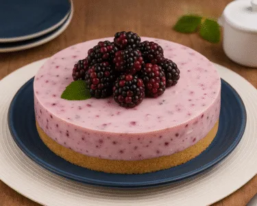 Torta de Amora com Crosta de Biscoito Maisena