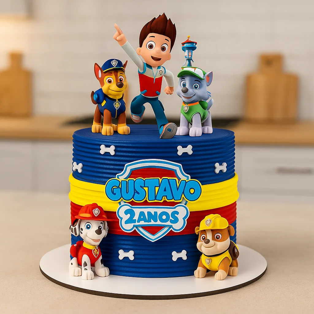 Bolo Patrulha Canina: Delicioso e Colorido!