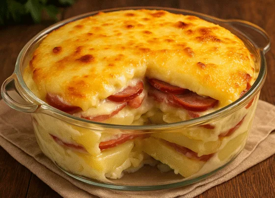 Deliciosa Batata Gratinada com Calabresa Receita Simples e Saborosa